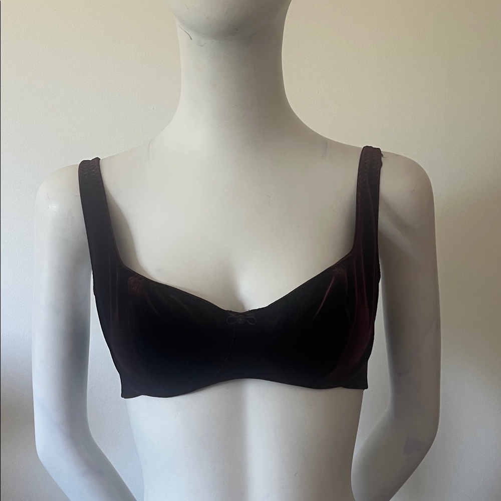 Victoria's Secret Burgundy Velvet Bra